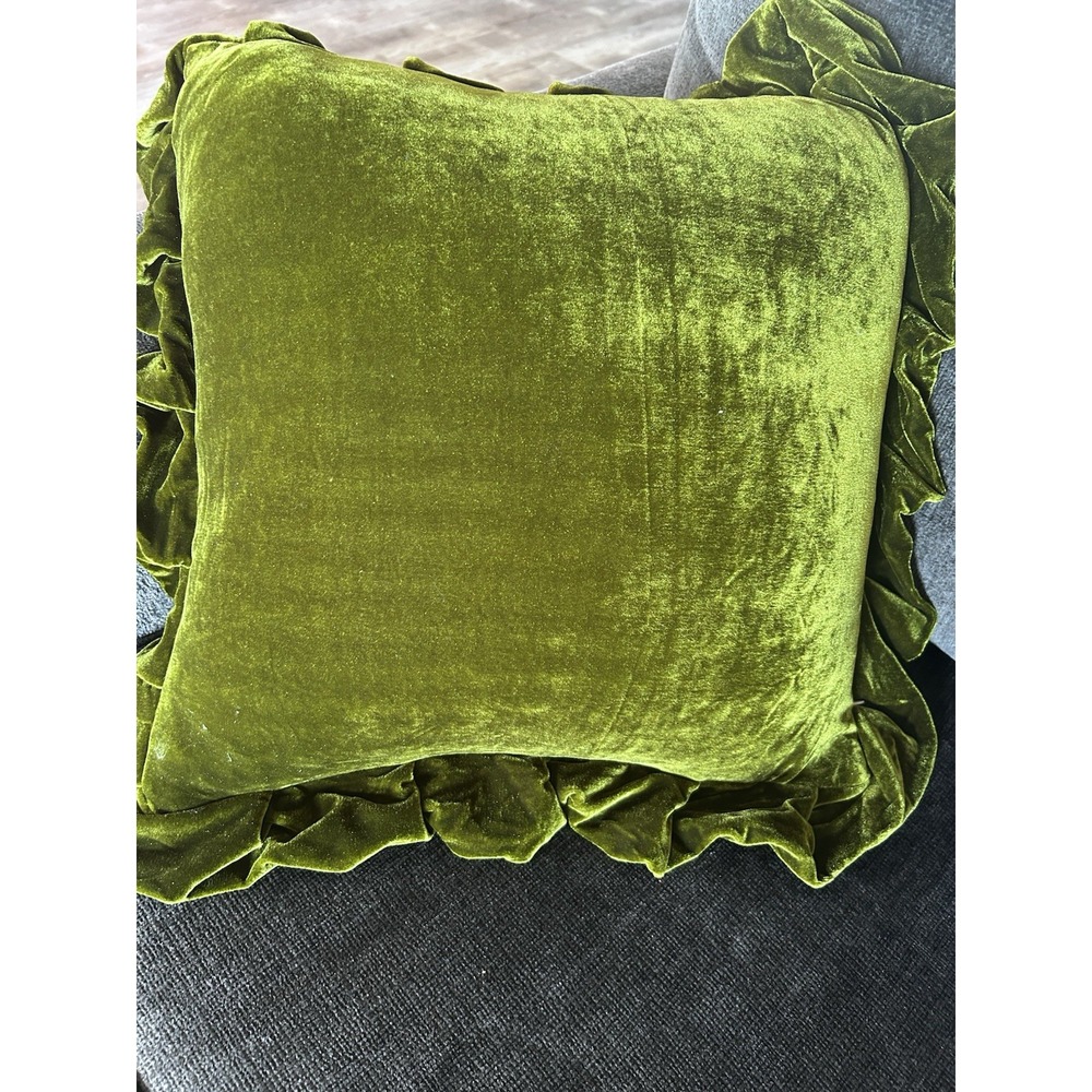 Green Velour Throw Pillow Covers